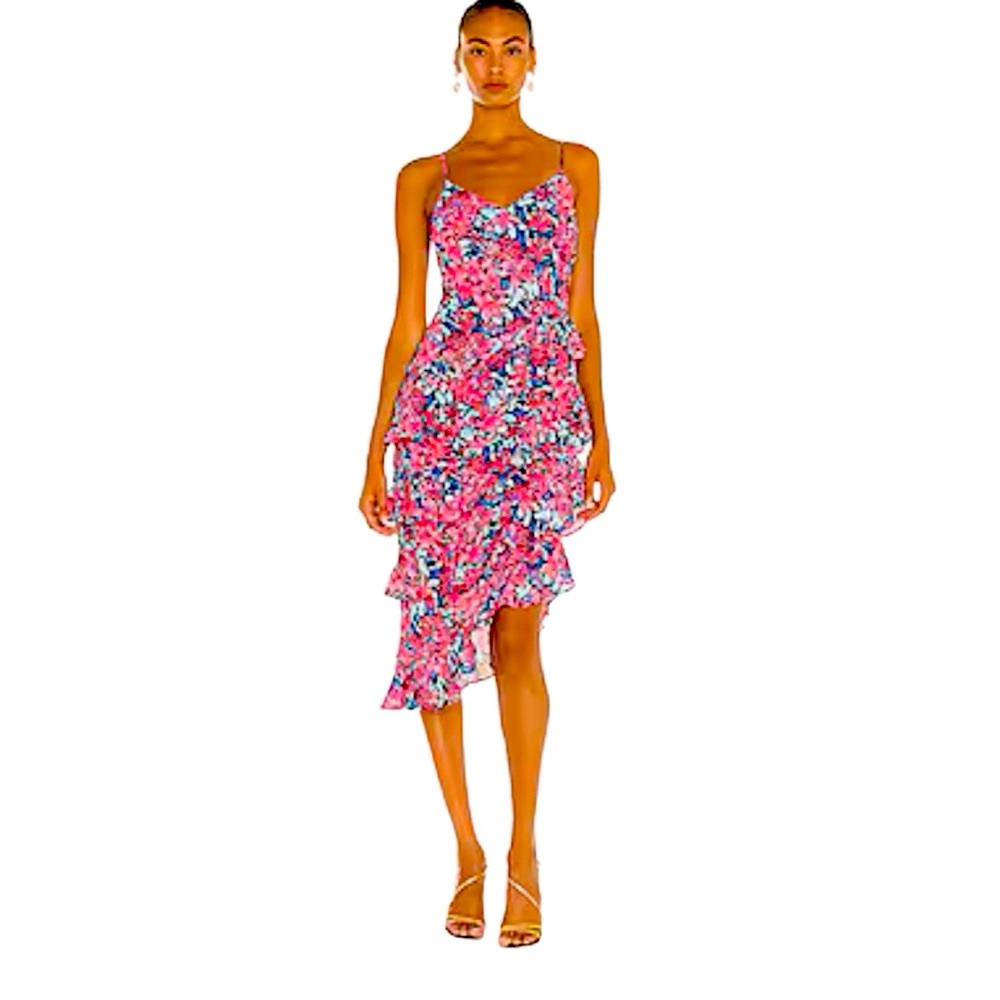 Elliatt Pink Asymmetrical Dress